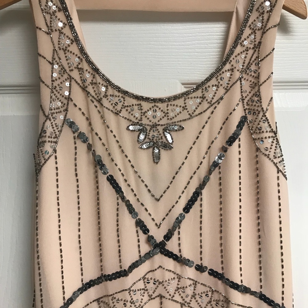 Rose - light pink sparkly mini dress